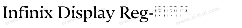 Infinix Display Reg字体转换
